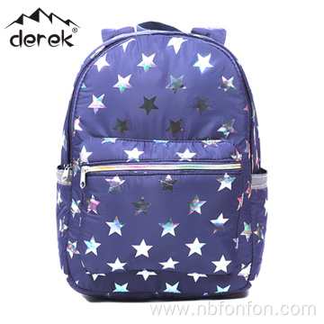 Hot stamping waterproof cloth children's backpack